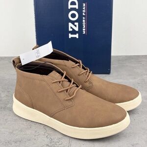 Izod men's palmer chukka boot Size 13 New In Box Brown memory foam inserts